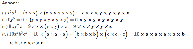 Algebraic Expressions RS Aggarwal Class 6 Maths Solutions Exercise 8A 4.1