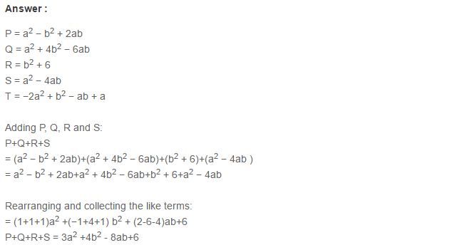 Algebraic Expressions RS Aggarwal Class 6 Maths Solutions Exercise 8C 10.1