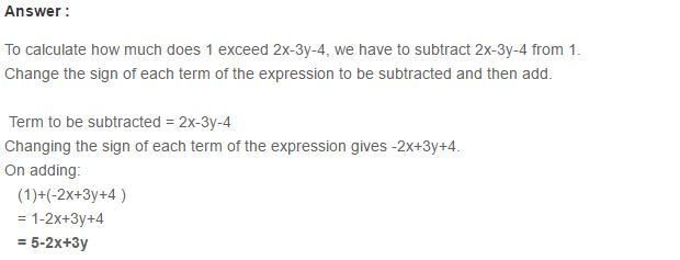 Algebraic Expressions RS Aggarwal Class 6 Maths Solutions Exercise 8C 17.1