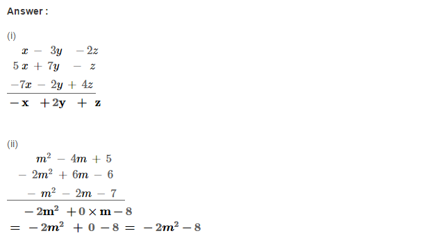 Algebraic Expressions RS Aggarwal Class 6 Maths Solutions Exercise 8C 2.1