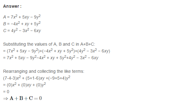 Algebraic Expressions RS Aggarwal Class 6 Maths Solutions Exercise 8C 8.1