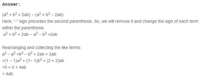 Algebraic Expressions RS Aggarwal Class 6 Maths Solutions Exercise 8D 3.1