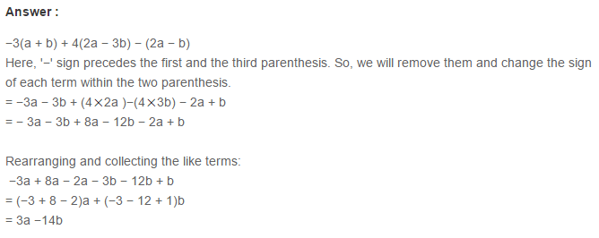 Algebraic Expressions RS Aggarwal Class 6 Maths Solutions Exercise 8D 4.1