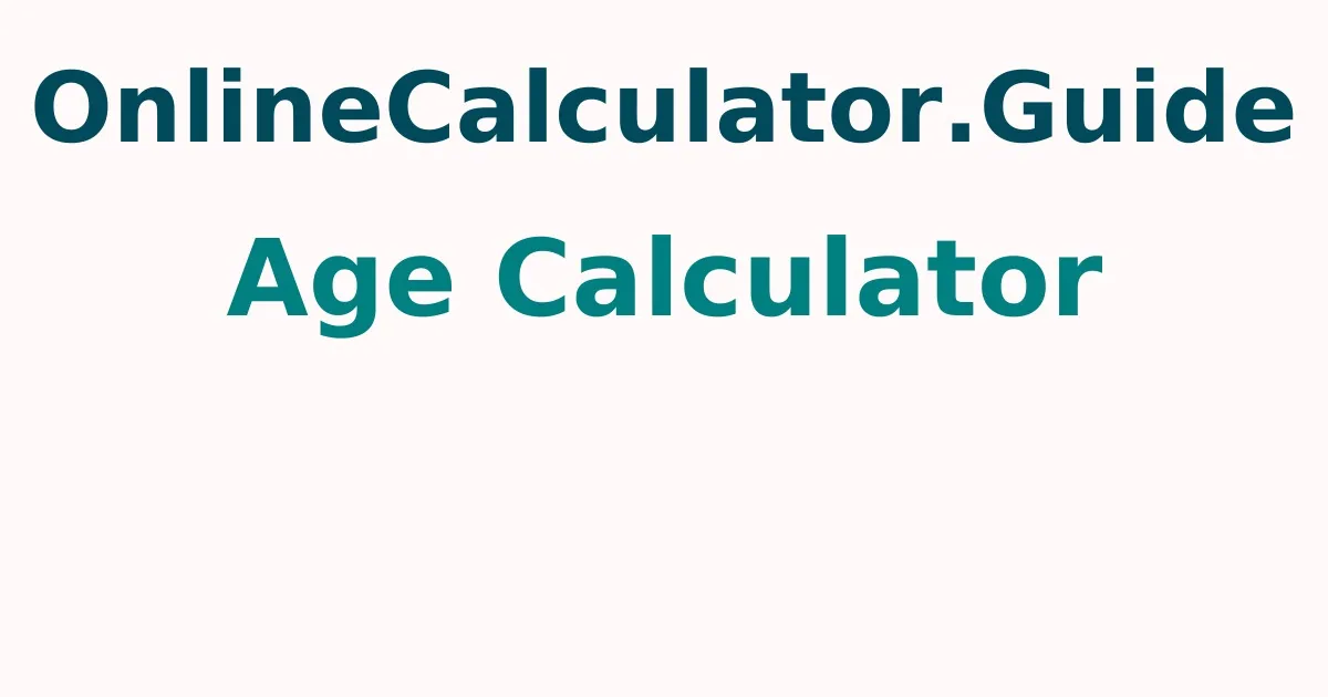 Age Calculator