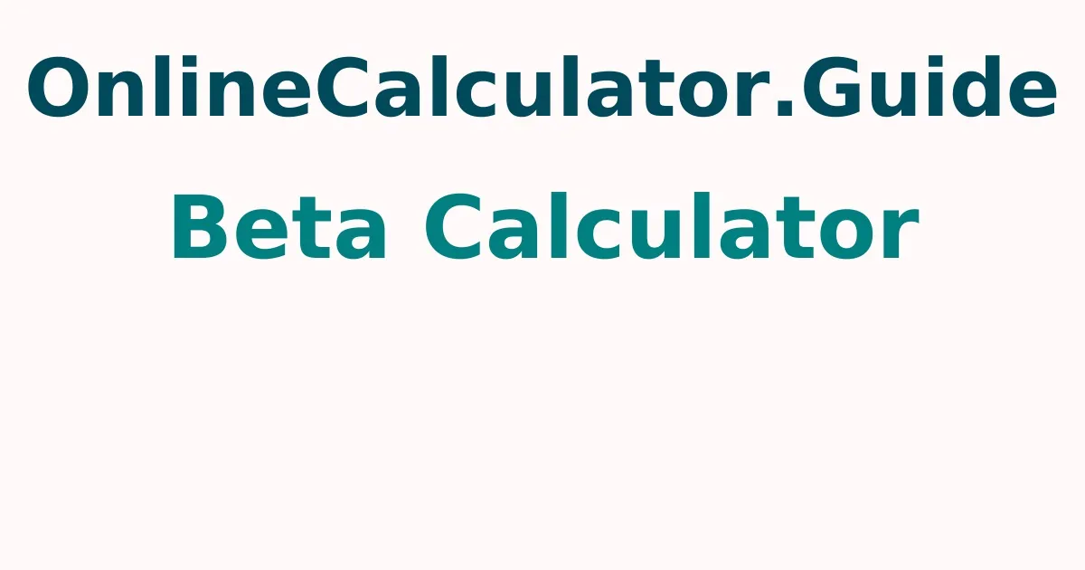 Beta Calculator