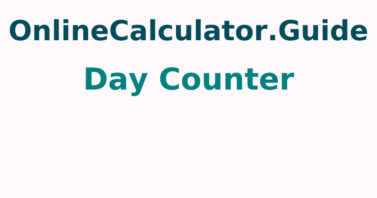 Day Counter Calculator