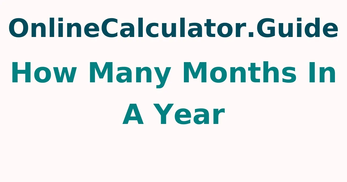 Years To Months Calculator