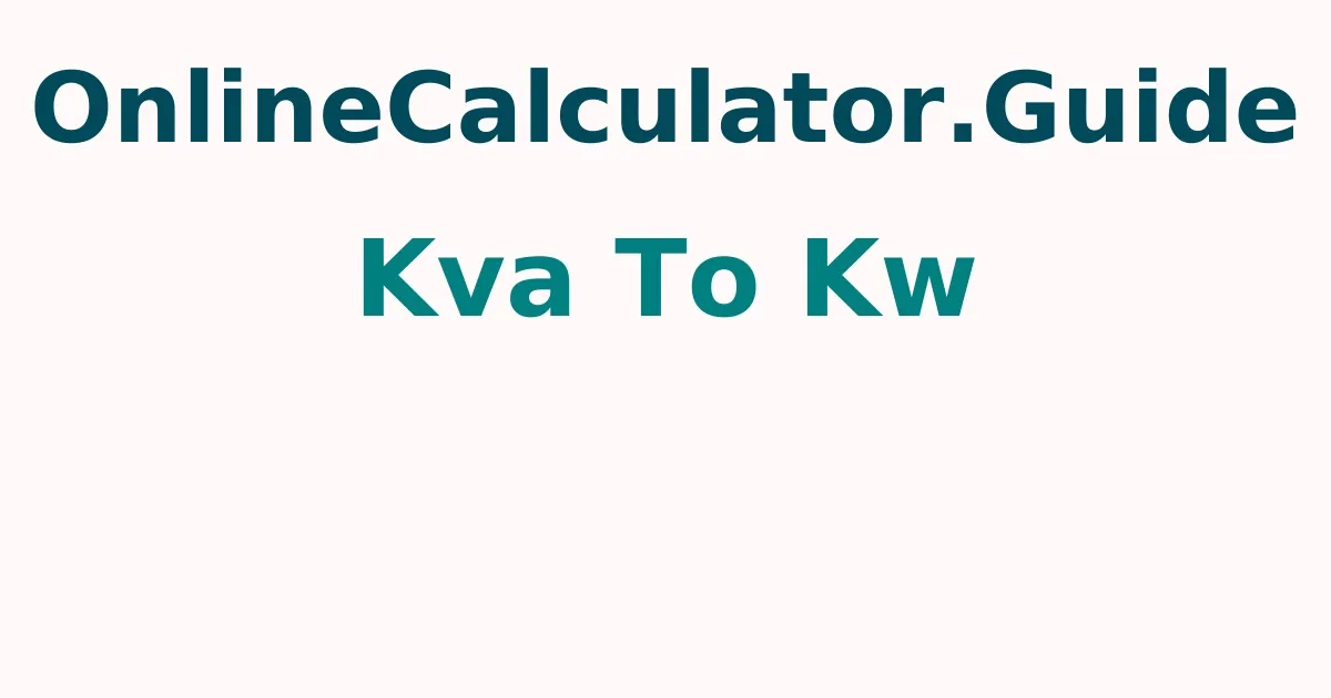 How many Kilowatts with 64 KiloVolt-amps and 0.16 Power factor ?