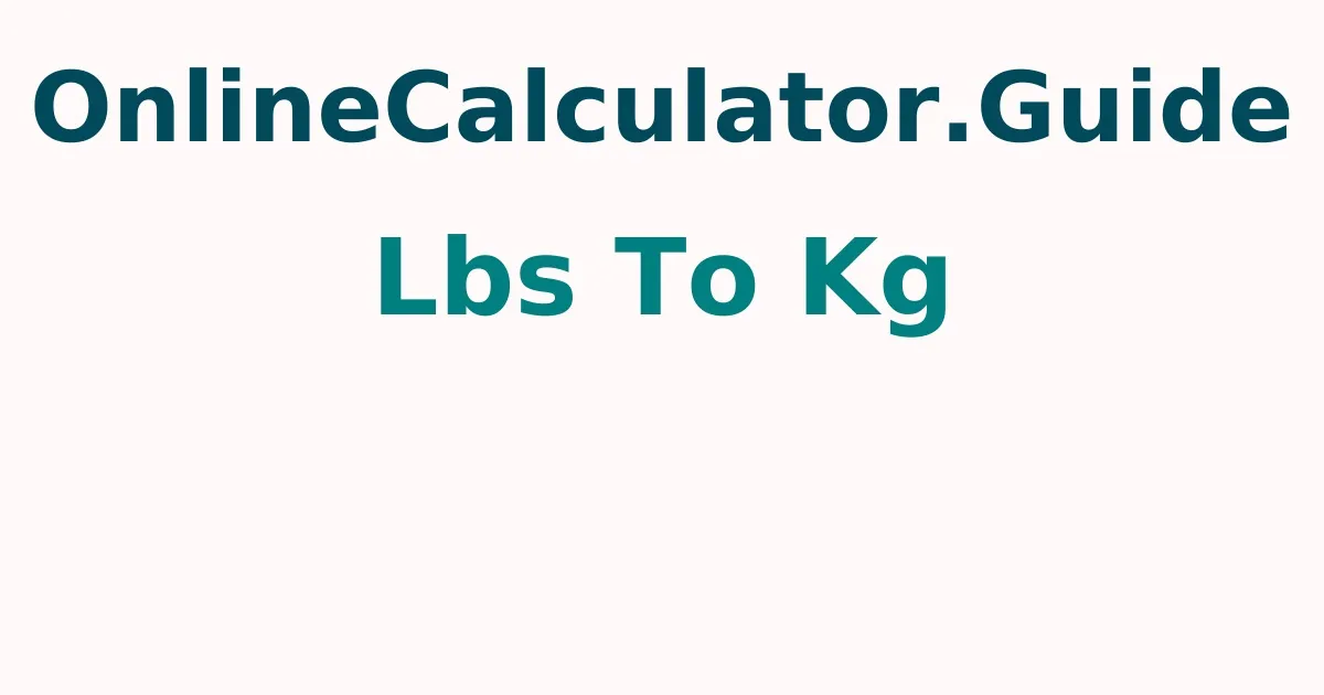 Convert 1 lbs to kg