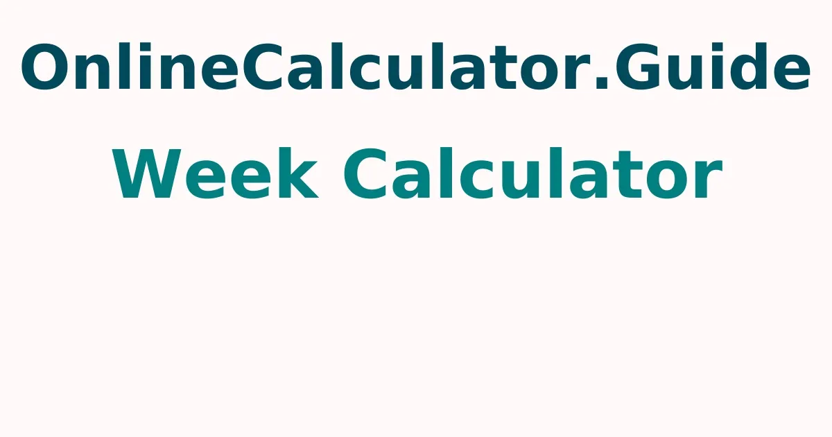 Week Calculator