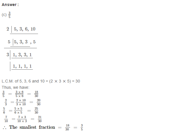 Fractions RS Aggarwal Class 6 Maths Solutions Exercise 5G 10.1