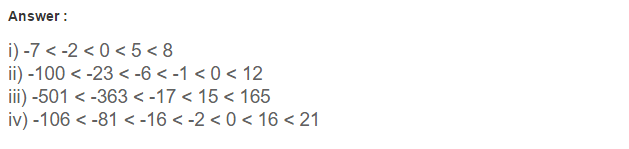 Integers RS Aggarwal Class 6 Maths Solutions Exercise 4A 8.1