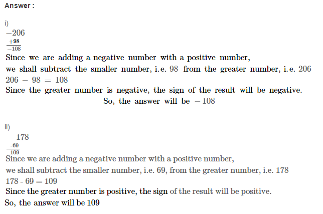 Integers RS Aggarwal Class 6 Maths Solutions Exercise 4B 4.1