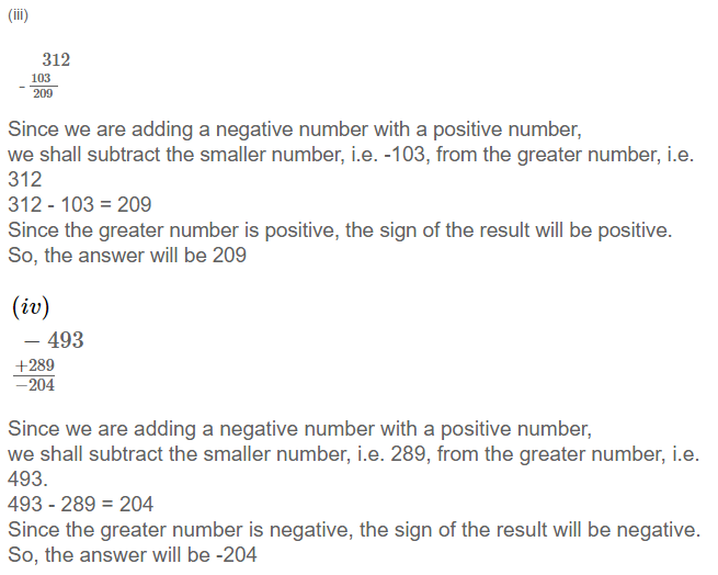 Integers RS Aggarwal Class 6 Maths Solutions Exercise 4B 4.2