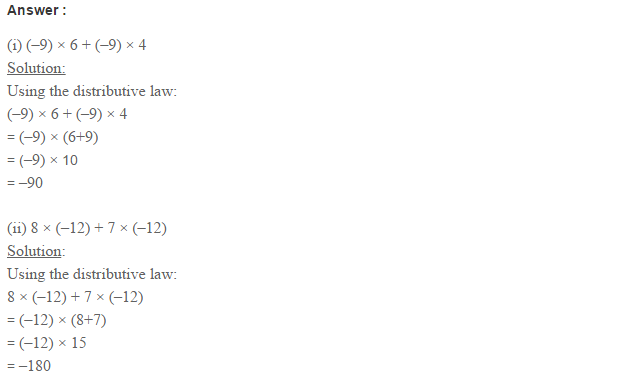 Integers RS Aggarwal Class 6 Maths Solutions Exercise 4D 7.1