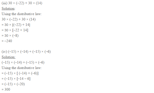 Integers RS Aggarwal Class 6 Maths Solutions Exercise 4D 7.2