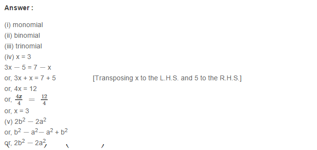 Linear Equation In One Variable RS Aggarwal Class 6 Maths Solutions CCE Test Paper 19.1