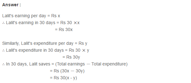 Linear Equation In One Variable RS Aggarwal Class 6 Maths Solutions CCE Test Paper 3.1