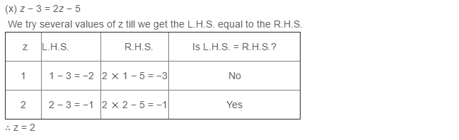 Linear Equation In One Variable RS Aggarwal Class 6 Maths Solutions Ex 9A 1.19