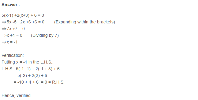 Linear Equation In One Variable RS Aggarwal Class 6 Maths Solutions Ex 9B 16.1