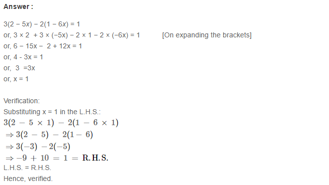 Linear Equation In One Variable RS Aggarwal Class 6 Maths Solutions Ex 9B 20.1