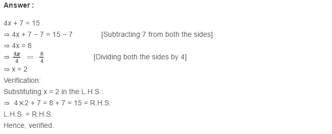 Linear Equation In One Variable RS Aggarwal Class 6 Maths Solutions Ex 9B 6.1