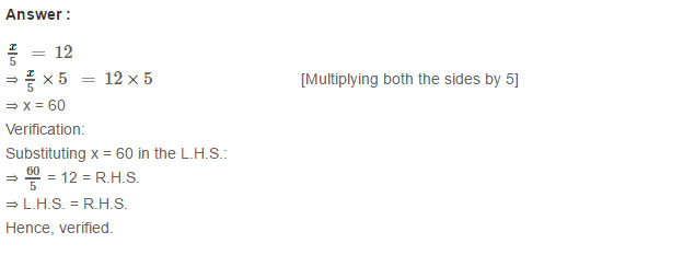 Linear Equation In One Variable RS Aggarwal Class 6 Maths Solutions Ex 9B 7.1