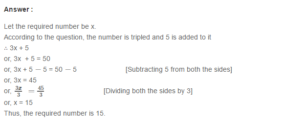 Linear Equation In One Variable RS Aggarwal Class 6 Maths Solutions Ex 9C 1.10