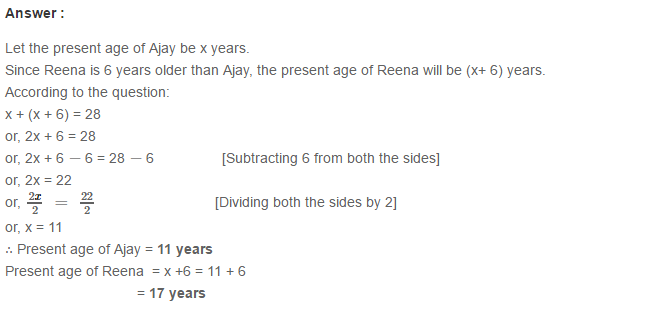 Linear Equation In One Variable RS Aggarwal Class 6 Maths Solutions Ex 9C 1.17