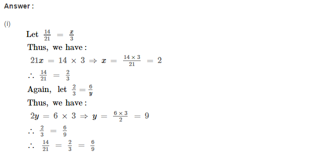 Ratio Proportion and Unitary Method RS Aggarwal Class 6 Maths Solutions CCE Test Paper 18.1