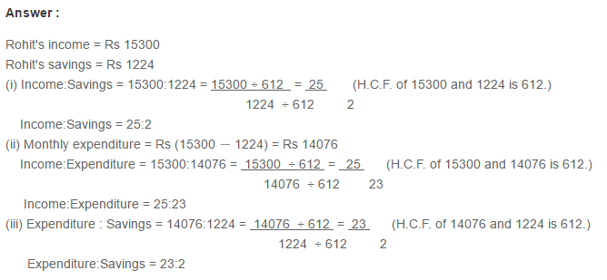 Ratio Proportion and Unitary Method RS Aggarwal Class 6 Maths Solutions Ex 10A 1.10