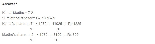 Ratio Proportion and Unitary Method RS Aggarwal Class 6 Maths Solutions Ex 10A 1.13