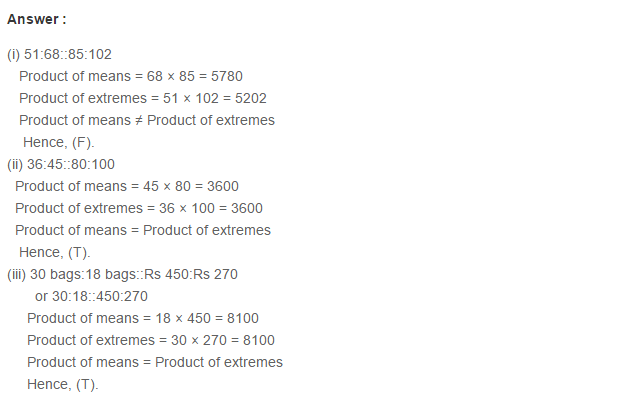 Ratio Proportion and Unitary Method RS Aggarwal Class 6 Maths Solutions Ex 10B 4.1