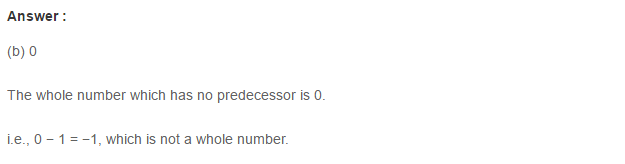 Whole Numbers RS Aggarwal Class 6 Maths Solutions CCE Test Paper 11.1