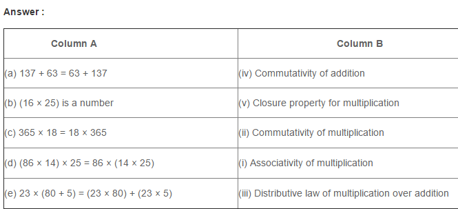 Whole Numbers RS Aggarwal Class 6 Maths Solutions CCE Test Paper 19.1