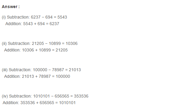 Whole Numbers RS Aggarwal Class 6 Maths Solutions Ex 3C 1.1