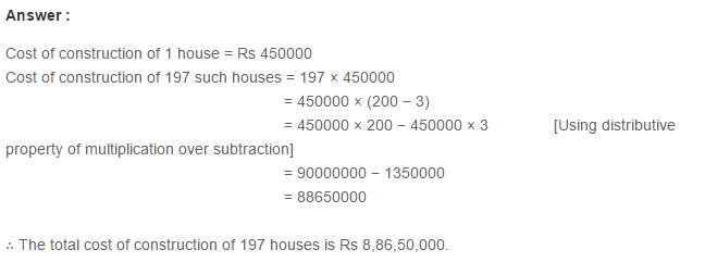 Whole Numbers RS Aggarwal Class 6 Maths Solutions Ex 3D 11.1