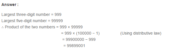 Whole Numbers RS Aggarwal Class 6 Maths Solutions Ex 3D 8.1